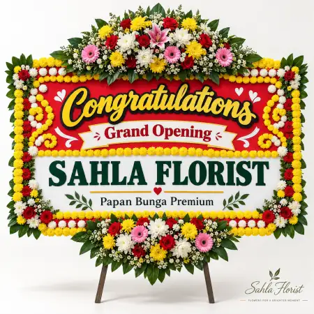 Papan Bunga Ucapan Selamat Halim